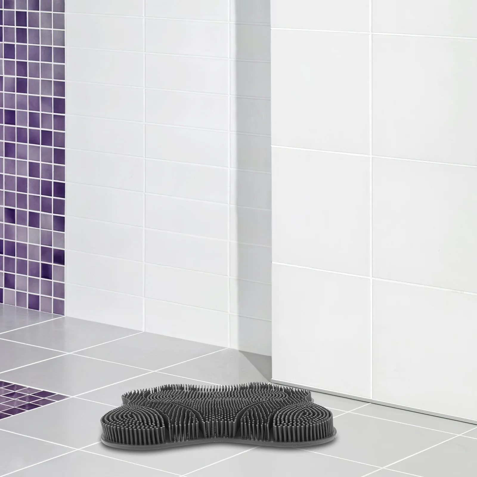 

Silicone Shower Foot Scrubber Mat Gentle Bristles Deep Clean Exfoliating Foot Care Tool Non Slip Suction Cups for Bathroom Floor