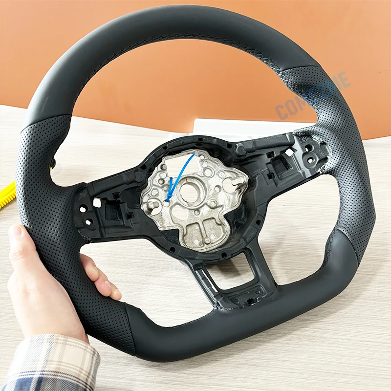 Steering Wheel With Red Stitching And Leather Perforation Suitable For Golf 7 Original High-Quality Steering Wheel GTI