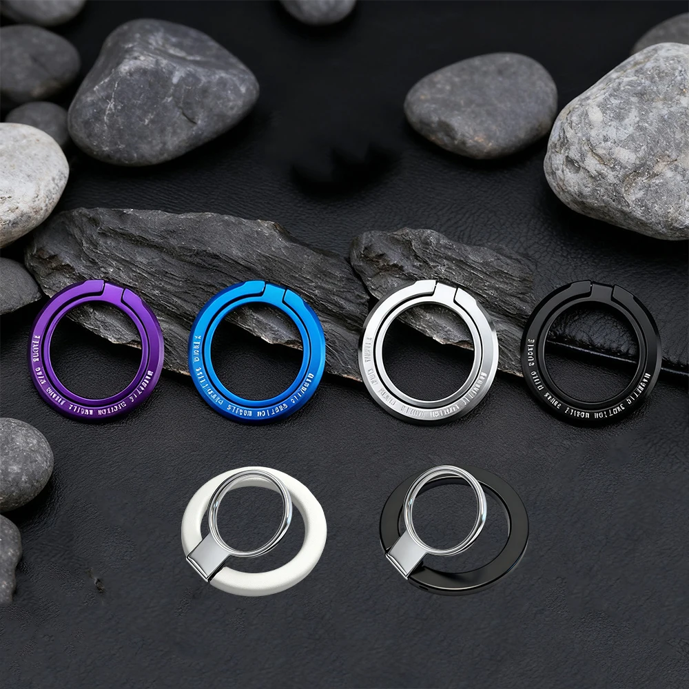 لمشبك الإصبع المغناطيسي 2 البساطة 1 قطعة خفيف للغاية ورقيق للغاية قوي شفط دوار 360 درجة °   ملصقات الحائط في كل مكان