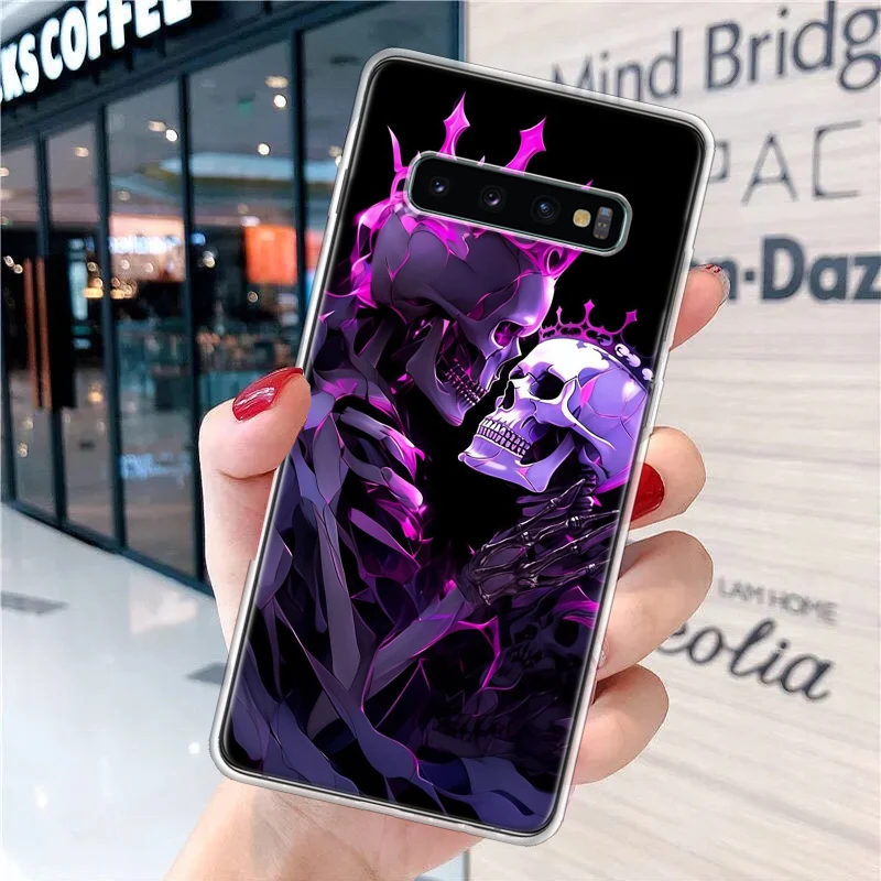 Anatomy Skeleton Heart Lovey Kiss Soft Phone Case for Samsung Galaxy S24 S23 S22 S21 Ultra S20 FE S10 Plus S9 + Print Fundas Cov