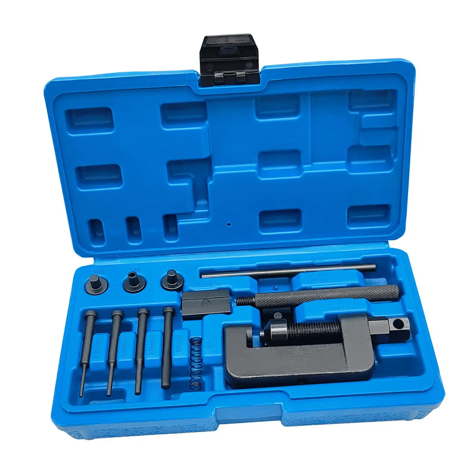 

13x Motorcycle Chain Breaker Tool Kit Steel with Storage Case Portable Chain Link Removal Tool for Bicycle 35 to 630 Chains