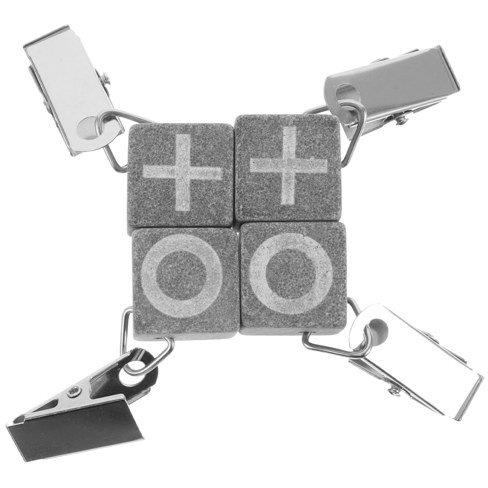 

4 Pcs Tablecloth Clips Marble Weights for Square Oval Tablecloths Dress Stainless Steel Outdoor Curtains Flag Hanging Stones