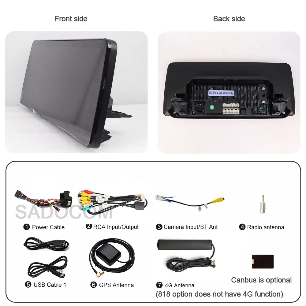 12.3 "QLED 720P 8G + 256G Carplay Android 14 مشغل سيارة GPS WIFI ستيريو الملاحة التلقائية لتويوتا هايلاندر 2009 - 2014