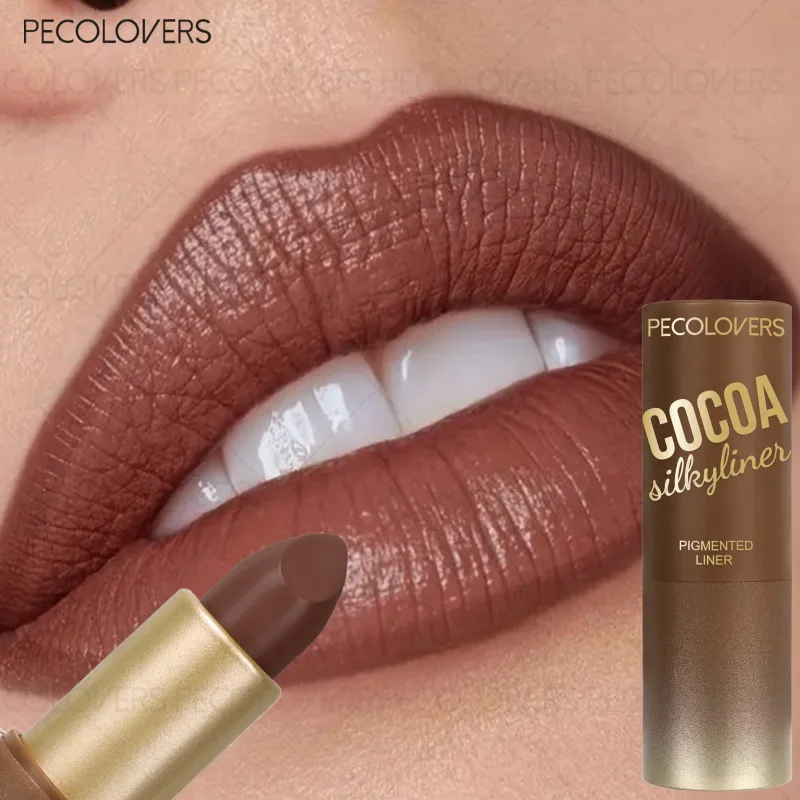 1 Stück mehrfarbiger Lippenstift, brauner Lipgloss, nicht trocknender Lipgloss, wasserfest und langlebig, volle und bezaubernde Lippen, Lippenkosmetik