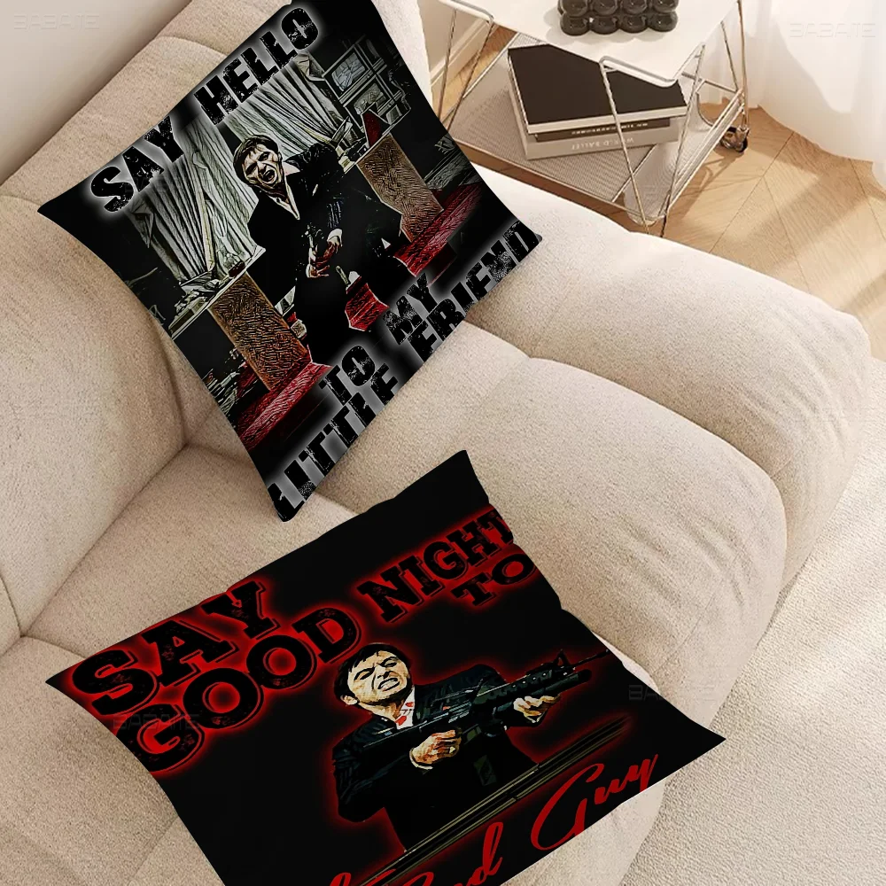 Classic Movie Scarface Pillowcase Toon Gift Cushion Cover Bedroom Home Sofa Chair Seat Decor Pillow Case