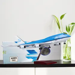 1/157 Scale 747 KLM Royal Airlines Aircraft Model Miniature Plane Resin Diecast Airplanes W Light and Wheel Collected Gift