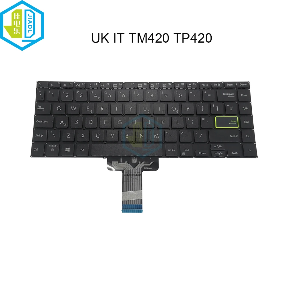 TP420 UK GB Italy Backlight Keyboard For ASUS VivoBook TM420 TP420UA TP420IA TM420IA Euro Italian Replacement Keyboards 260NIT00