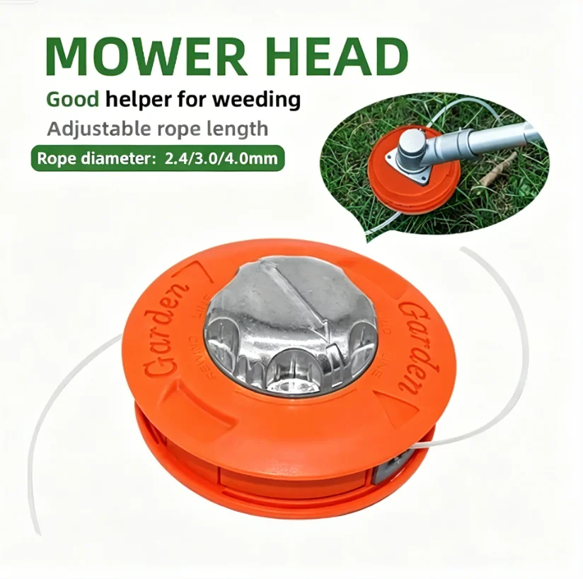 

Grass Trimmer Head Universal Fit Bump Head Automatic String Trimmer Replacement Head Garden Brush Cutter Edging Lawn Care