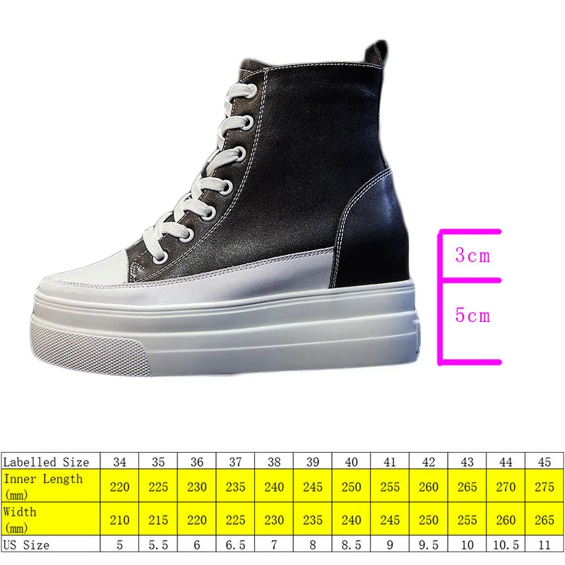 Fujin 8cm Genuine Leather Platform Sneakers Wedge Shoes For Women Spring Autumn Winter Women ankle Boots Booties Casual Shoes