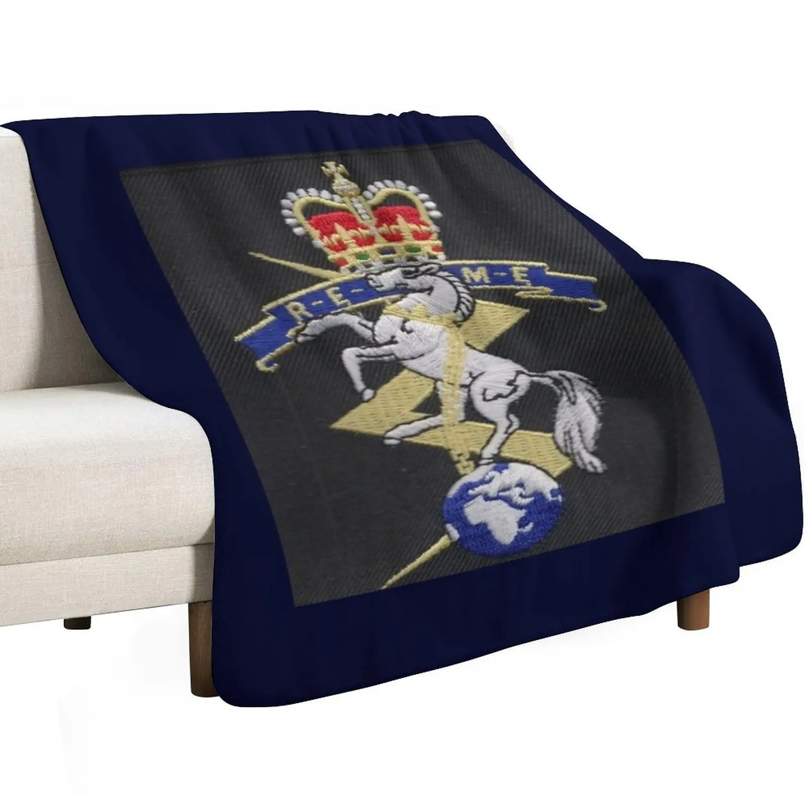 REME BADGE Throw Blanket Camping Hair Bed linens Blankets Sofas Of Decoration Nap funny gift Blankets