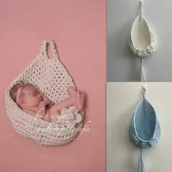 Newborn Photography Props Hand Woven Hammock Baby Accessories Newborn Baby Swing Fotografia Baby Seats Sofas Shooting Backdrop