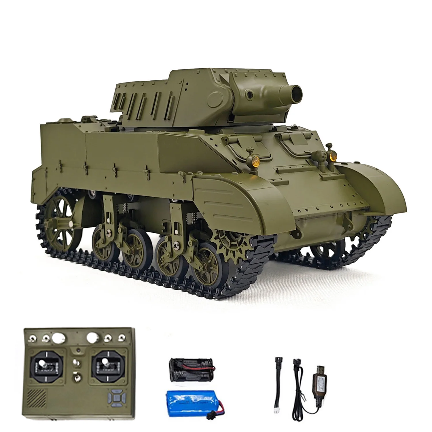 1/16 Mini CoolBank RC Panzer M8 HMC Scott MK III Funksteuerung Kampfpanzer Simulation Rauch Sound Lichter RTR Kampfradio Panzer