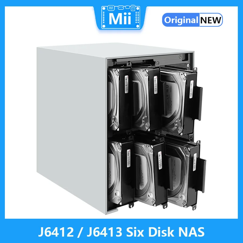 بطاقة شبكة J6412/J6413 NAS/6 SATA/Dual M.2/ITX/i226-V