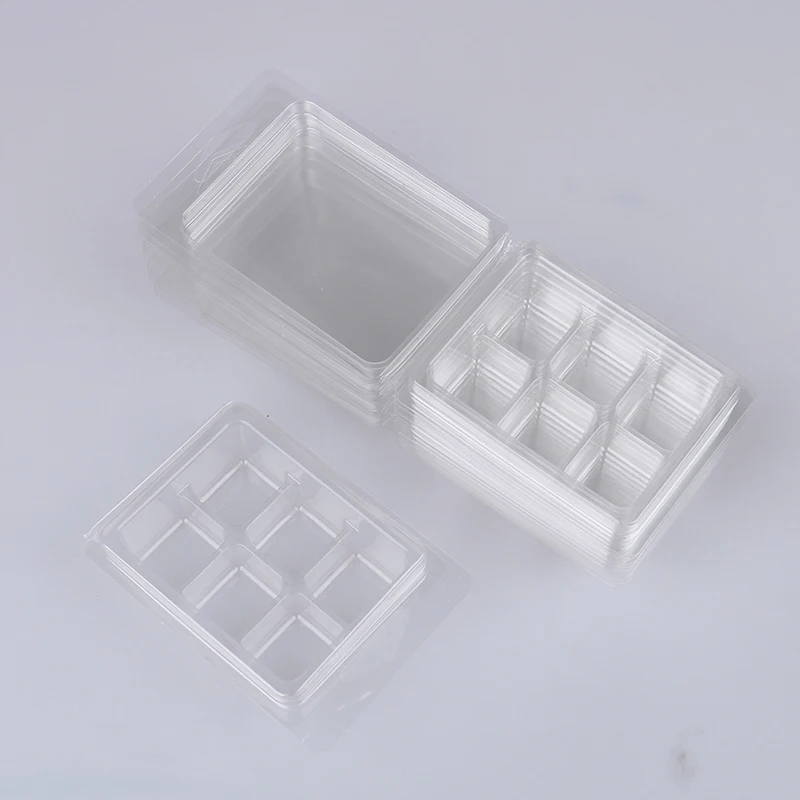 10Packs Wax Melt Molds Clear Wax Clamshells Wickless Wax Melt Candles Boxes