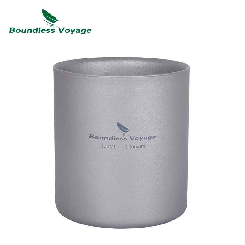 Outdoor Camp Titanium Double Wall Cup 450ml Teacups 120ml Mini Cup 180ml Coffee Mug 300ml Camping Tableware Boundless Voyage view 4