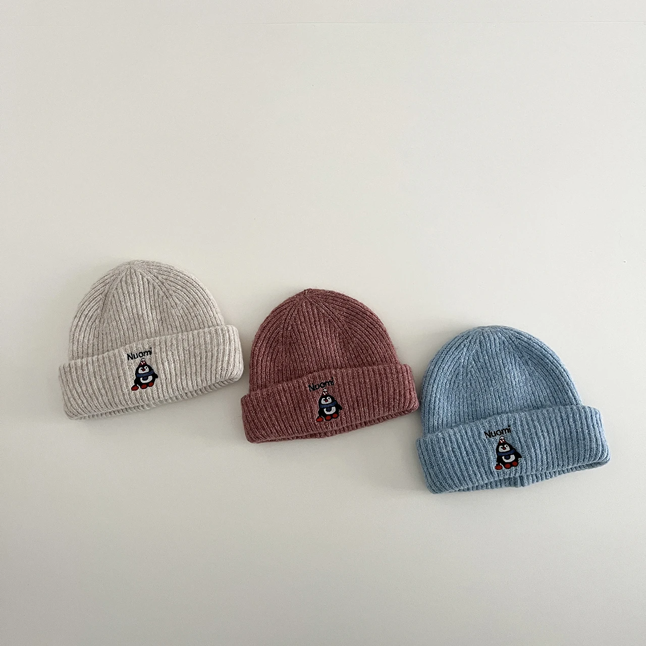 Inverno caldo cartone animato carino cappello da bambino pullover tinta unita lavorato a maglia addensare inverno caldo berretto ragazzi ragazze bambino infantile berretti cofano