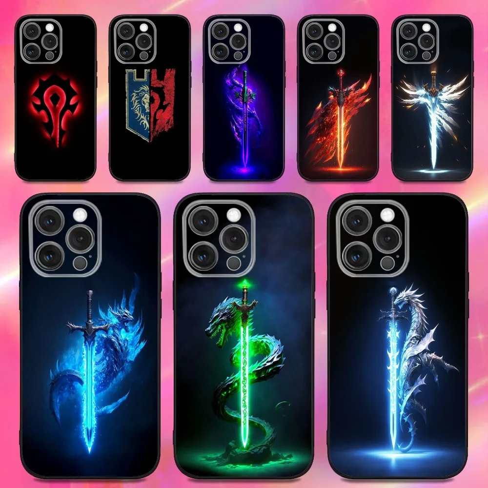 

The W-World of W-Warcraft Game Phone Case For iPhone 16,15,14,13,12,11,Pro,Max,Plus,X,XS,XR,SE,8,7,Mini,Soft Silicone Black Case