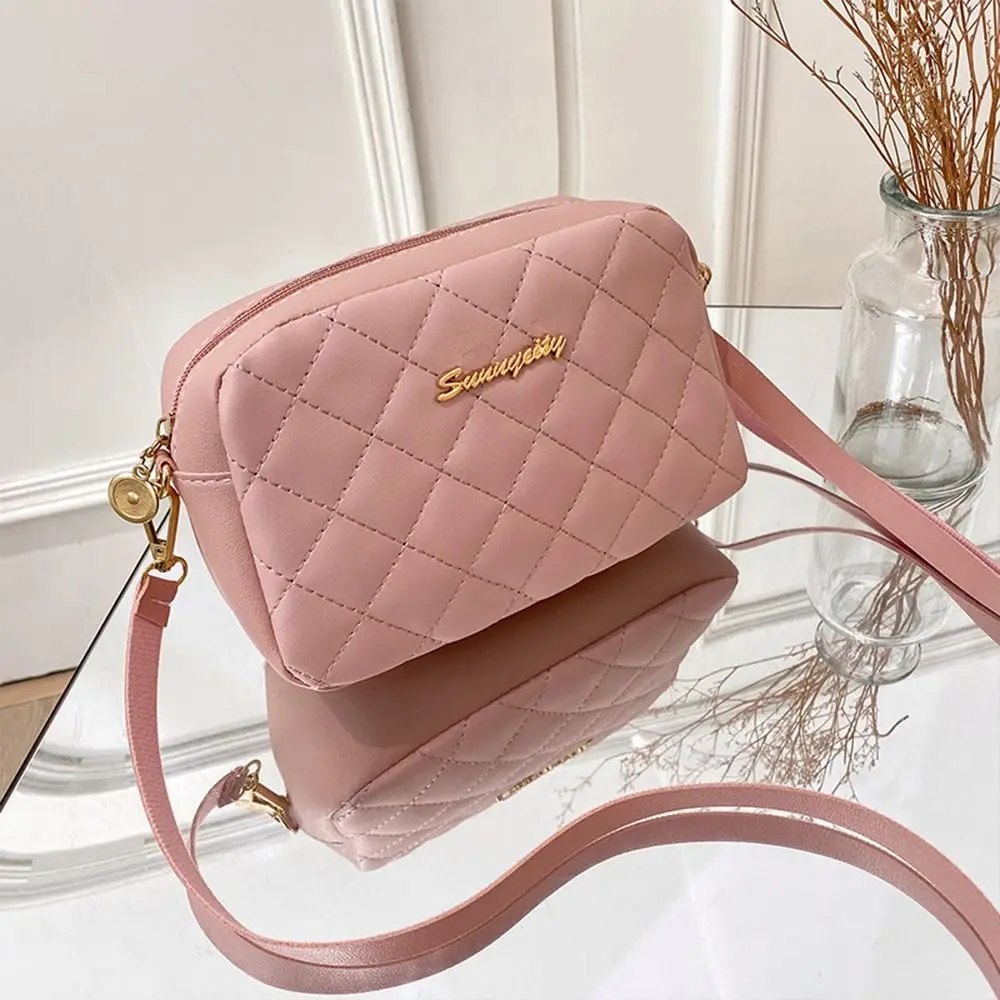 Ladies Cross Body Messenger Bag Women Fashion Lingge Embroidery Shoulder Bags Detachable Handbags Small Square Pouch