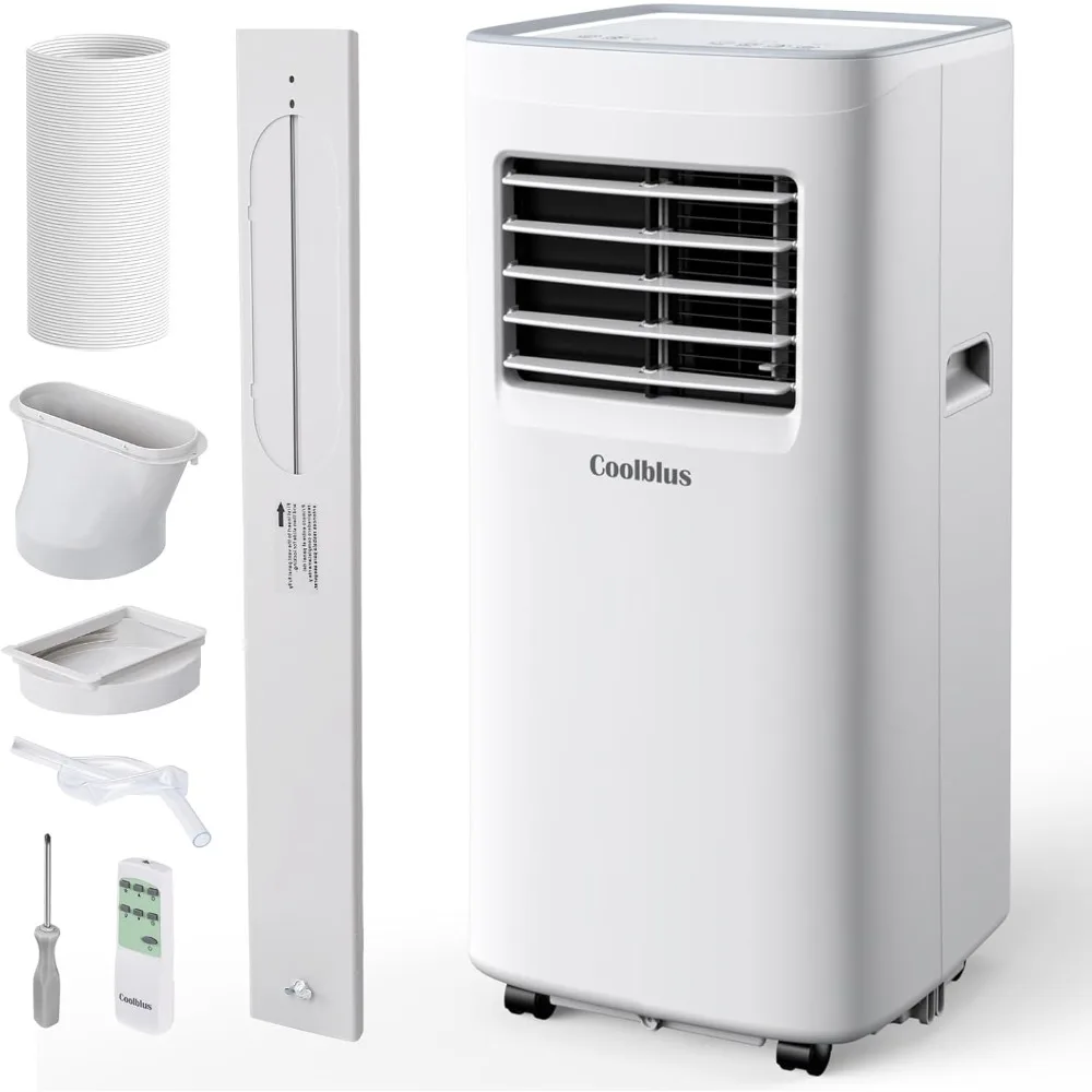 8500 BTU3 all-in-one portable air conditioning unit with a cooling area of up to 360 square feet, remote control/LED display