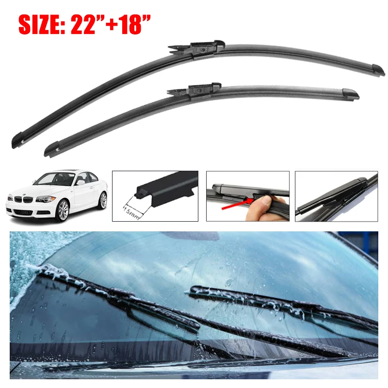 

Car Wiper Blade For BMW 1 Series F20 F21 2012~2019 114i 116i 118i Front Windscreen Windshield Wipers Sticker Auto Accessories