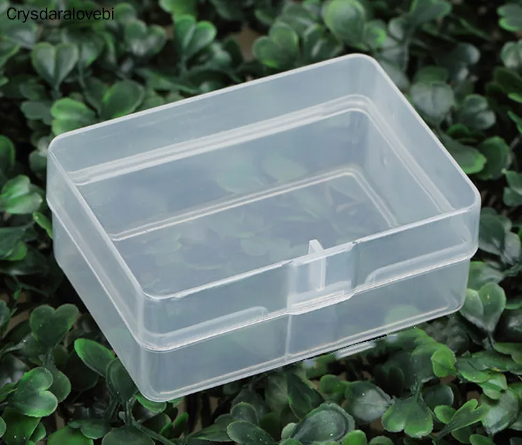 

50pcs Clear Lidded Small Plastic Box Sundries Tools Cotton swab Storage Box Jewelry Display Box Screw Case Beads Container