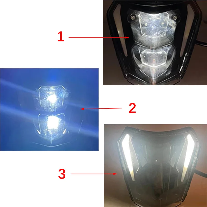 For KTM EXC Headlight Plate LED Motorcycle Parts SX FXC XCW XCF XCFW 250 300 450 Head Light Fairing Enduro Motocross Accessories