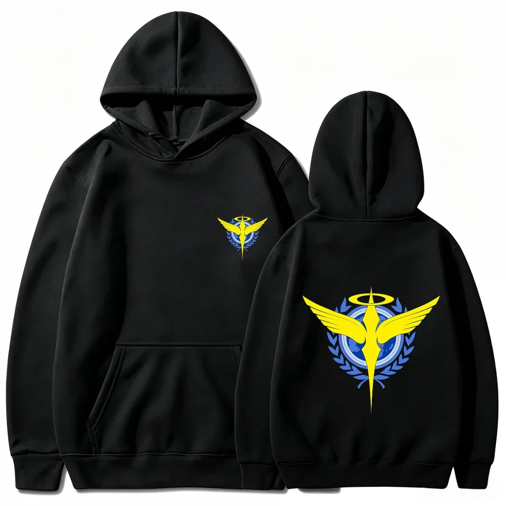 Gundam Hoodie Unisex Celestial Being 00 Anime Mecha Robot Wings Halo Manga Futuristic AestheticTrendyOversized Sport Sweatshirts