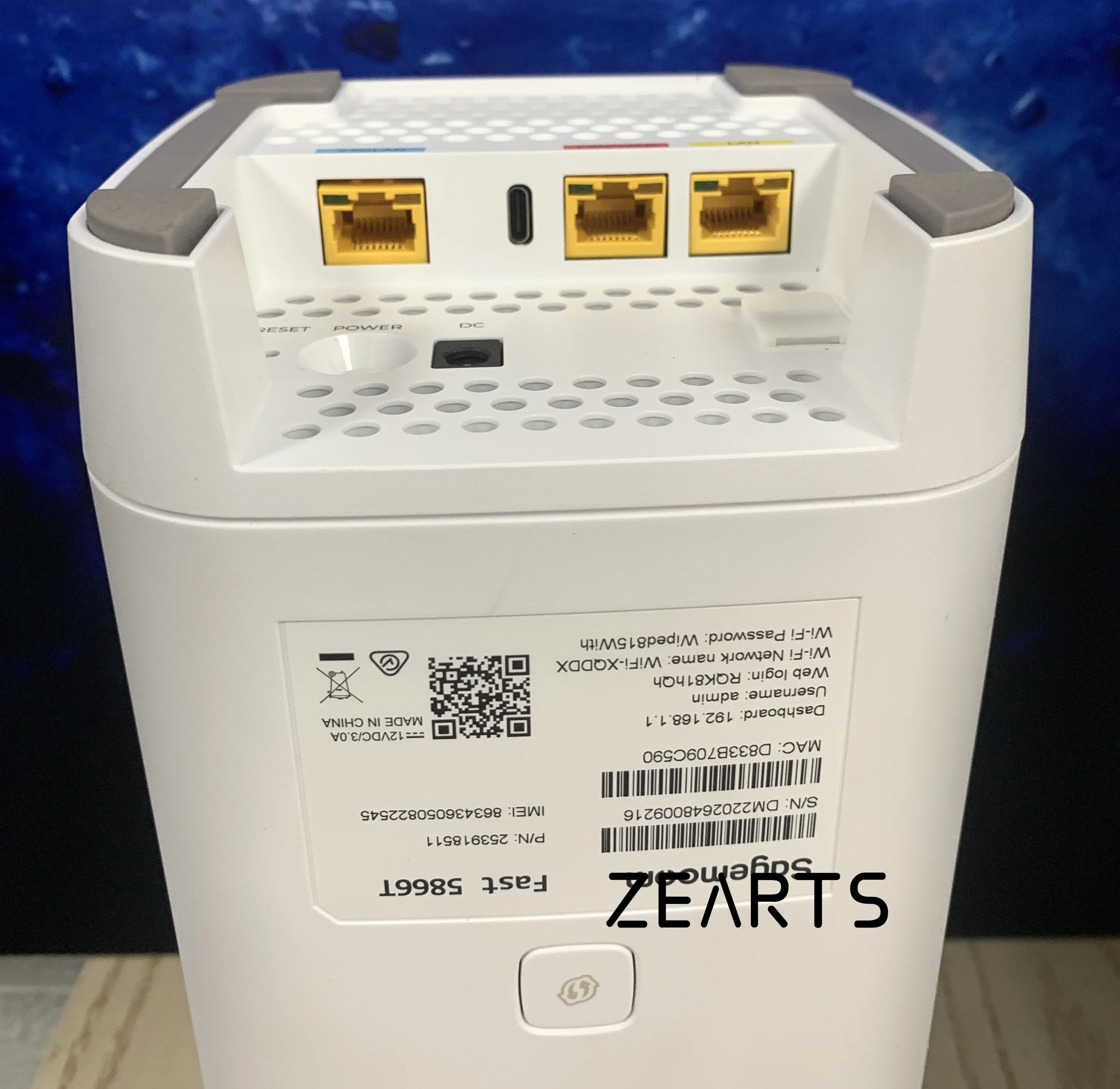 ZEARTS F@ST 5866T 5G Wireless modem router Broadband Gateway （second hand 99%new）