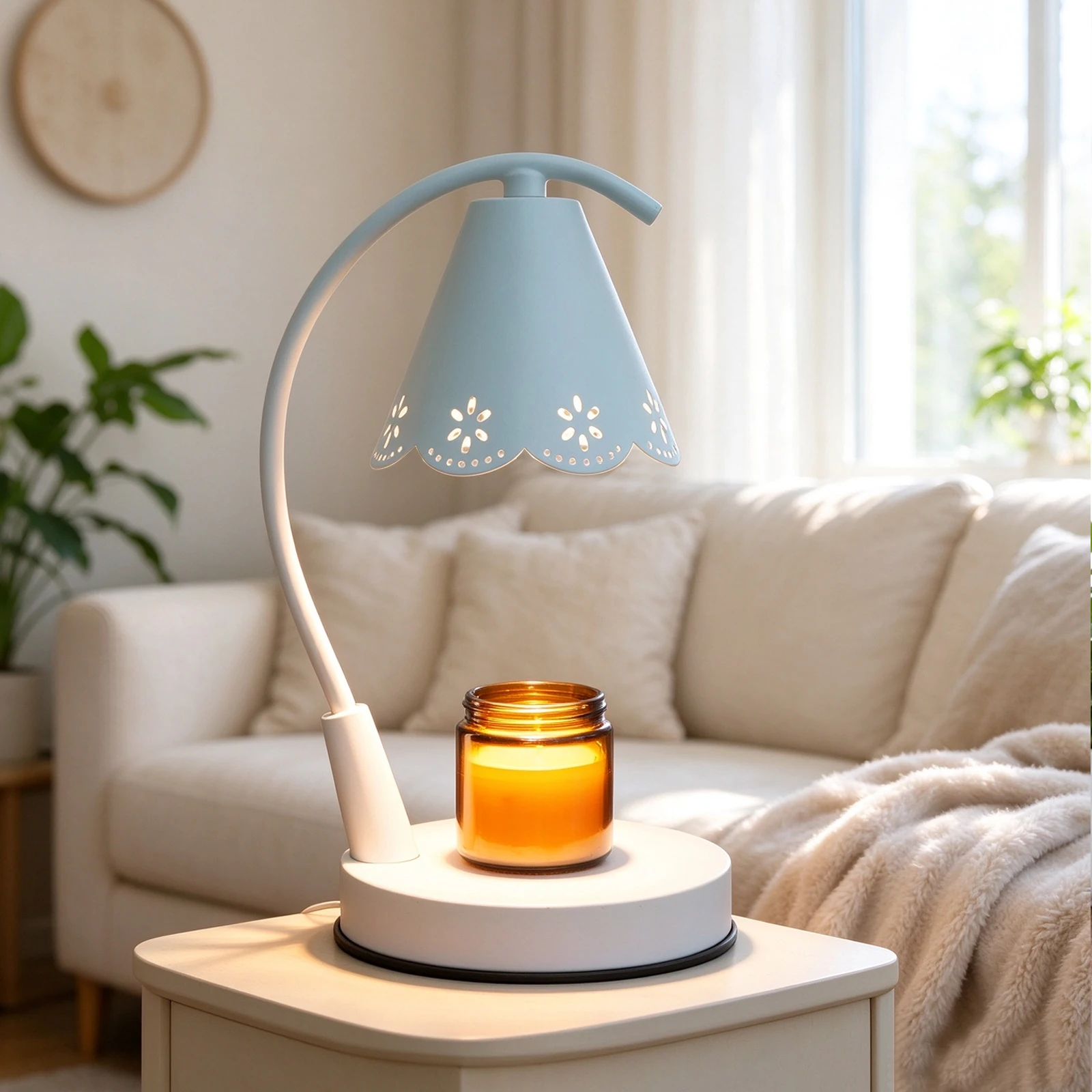 Candle Warmer Lamp with Timer Dimmer, Electric Candle Lamp Warmer, Adjustable Metal Candle Lamp, House Warming Gifts