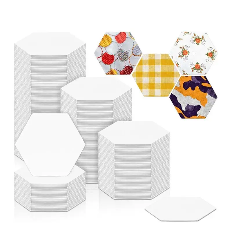 A84X-500 PCS Paper Piecing 1Inch, Hexagon Quilting Templates For DIY Patchwork Crafts And Sewing Supplies