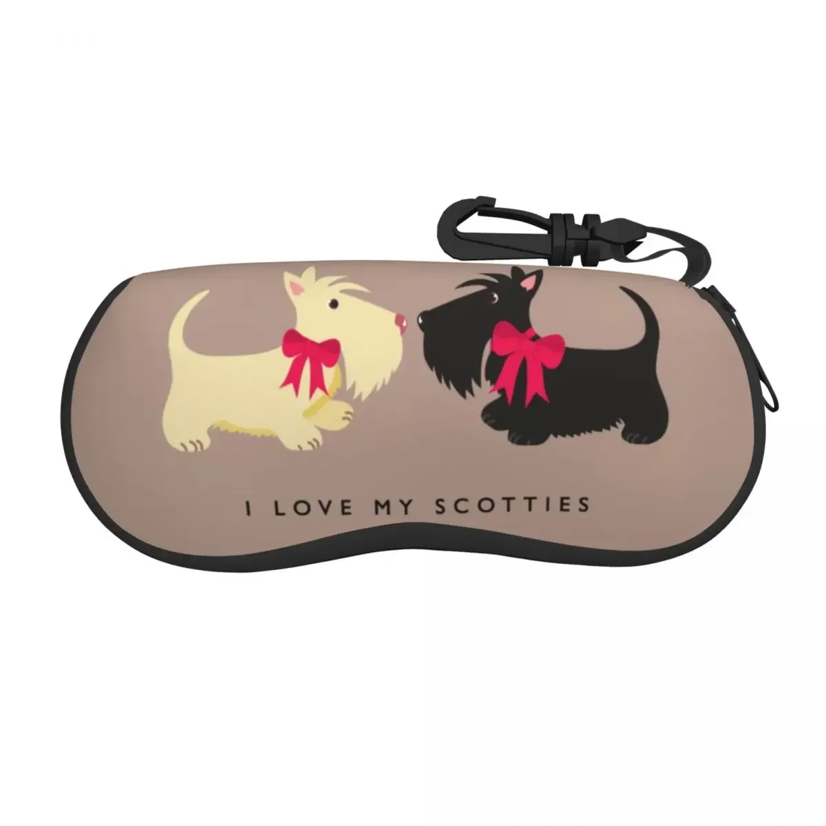 I Love My Scotties Shell Eyeglasses Protector Cases Cool Sunglass Case Scottish Terrier Dog Glasses Pouch