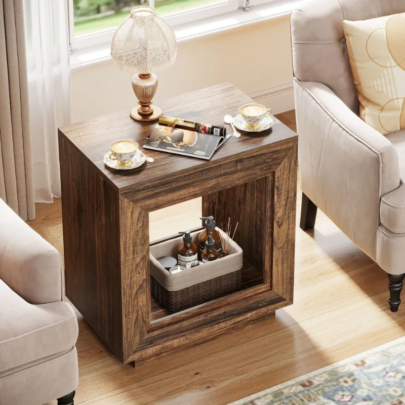 American Country Side Table Against the Wall Square Table B & B Hotel Side Table Living Room Corner Storage Movable Sofa Side Ca