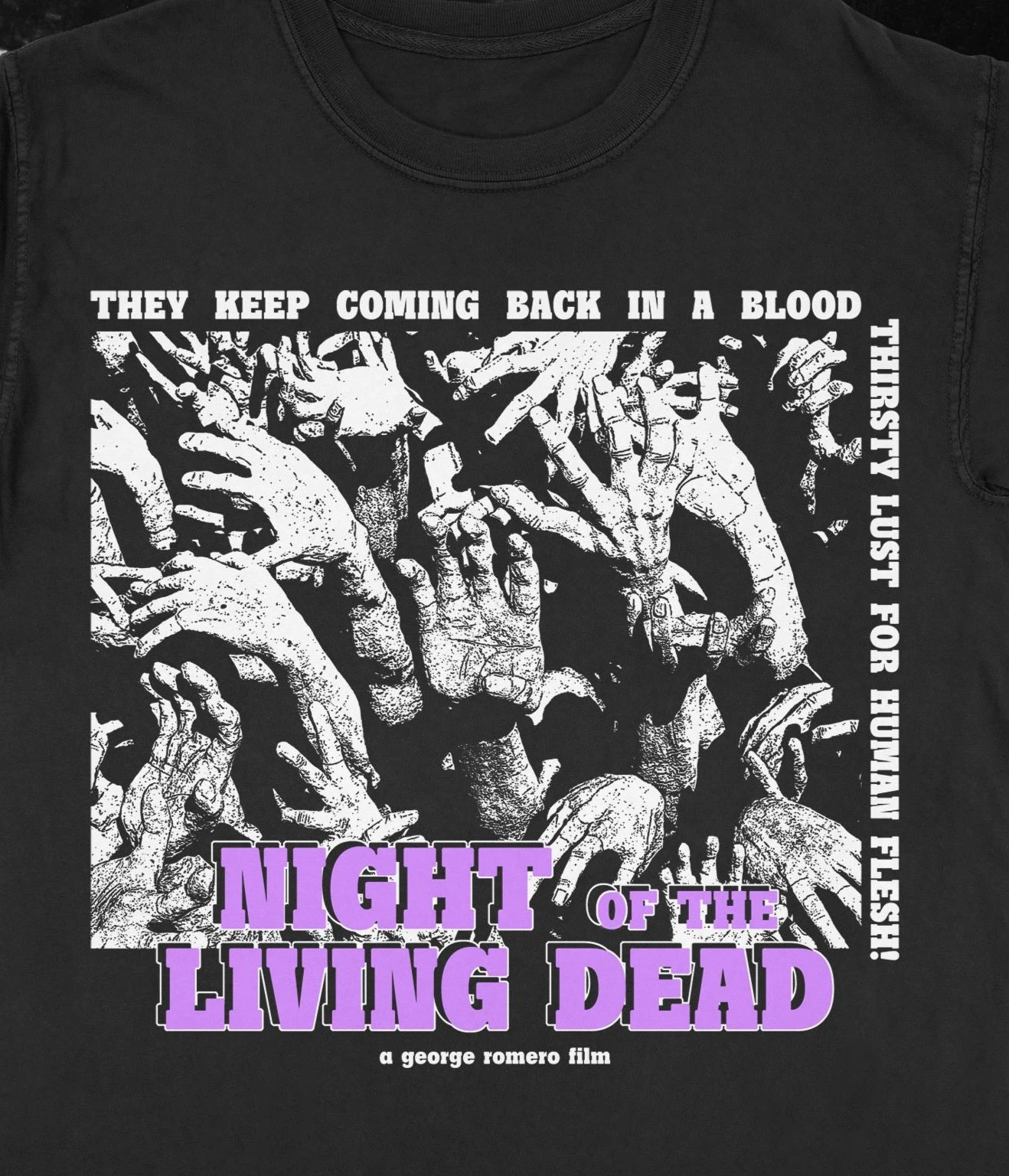 تي شيرت "Night of the Living Dead": كاجوال، مريح، عالي الجودة، وأنيق؛ تي شيرت ملابس الشارع من القطن الخالص للجنسين. #2
