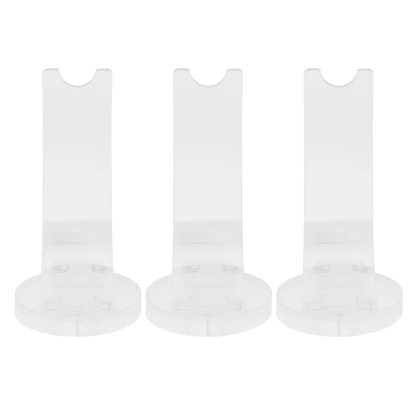 3Pcs Stable Acrylic Pen Holder Display Stand Single Upright Rack for Pens Pencils Brushes Fountain Pens Office Desk Storage
