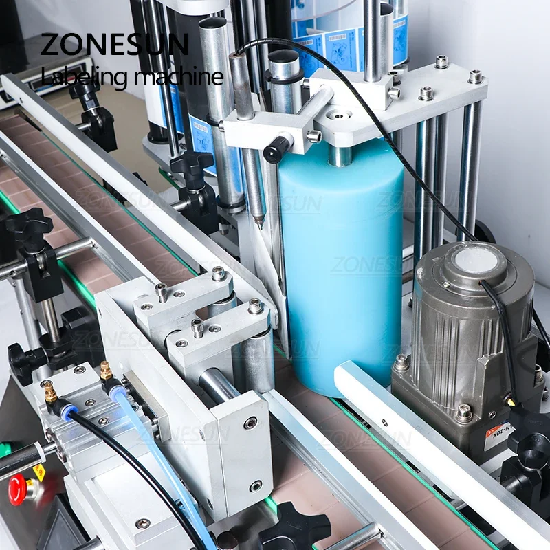 ZONESUN ZS-TB500A Automatic Double Sides Label Sticker Jar Water PET Round Bottle Labeling Machine with Date Coder