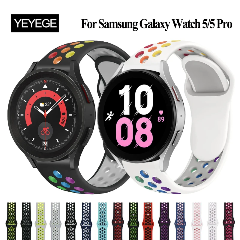 Pulseira de silicone para relógio Samsung, Pulseira de relógio, Galaxy Watch 5Pro, 4, 6Classic, 40mm, 44mm, 45mm, 45mm, 43mm, 47mm