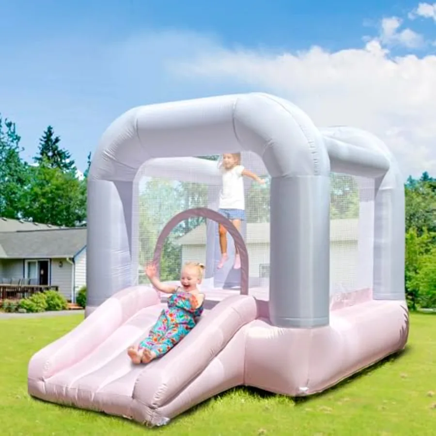 

9FT Bounce House with Safety Handrail for Toddlers 2-6 Years Old Foldable Indoor/Outdoor Jumping Castle Designed for Backyard a