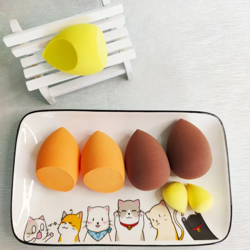 7 قطعة حزمة السفر بيض التجميل سوبر لينة الحليب الشاي جرة الجمال البيض موراندي الملونة ماكياج البيض غير اللاتكس زجاجة نفث