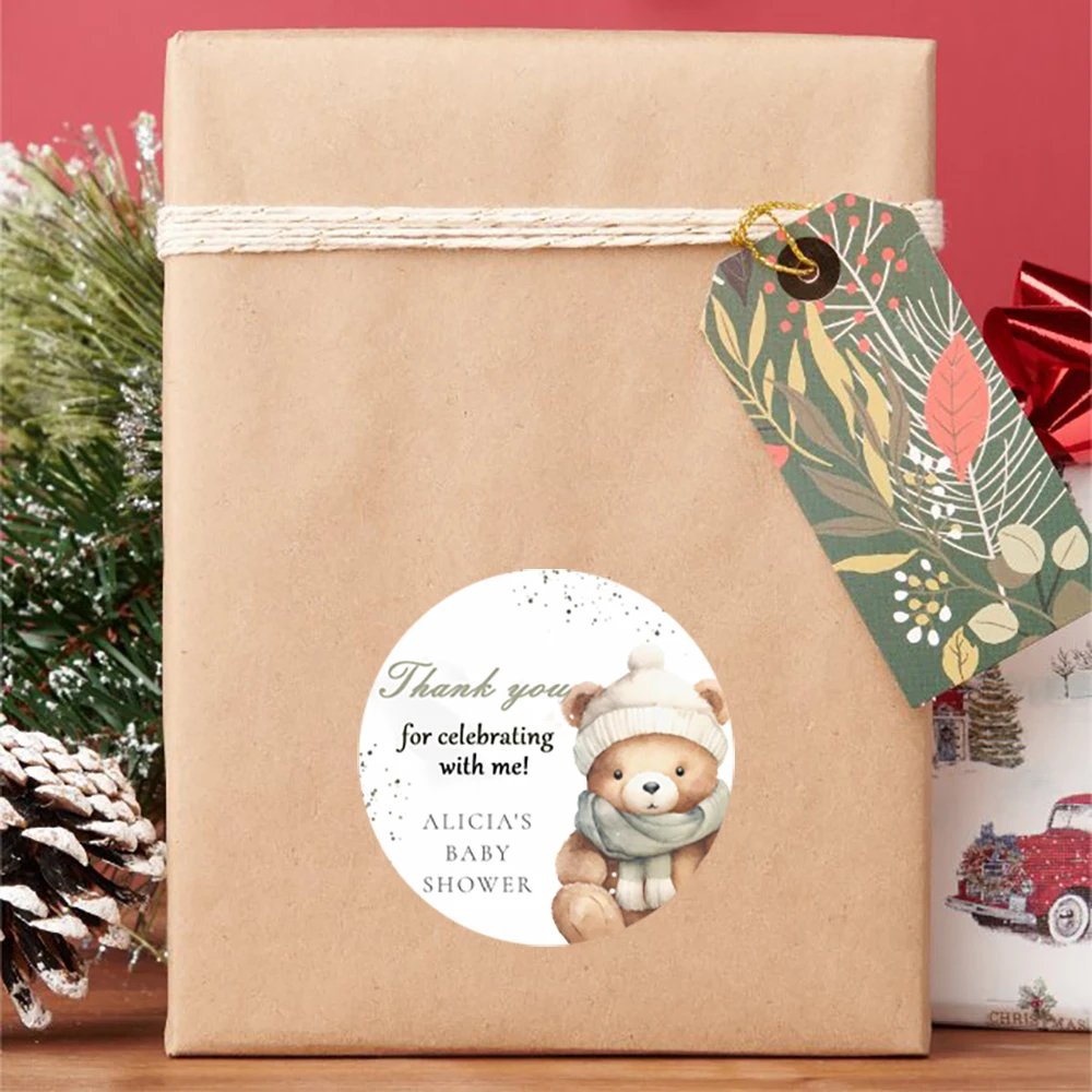 90 قطعة من ملصقات الأسماء وأعياد الميلاد المخصصة (للتعميد والحفلات وتغليف الهدايا) #2