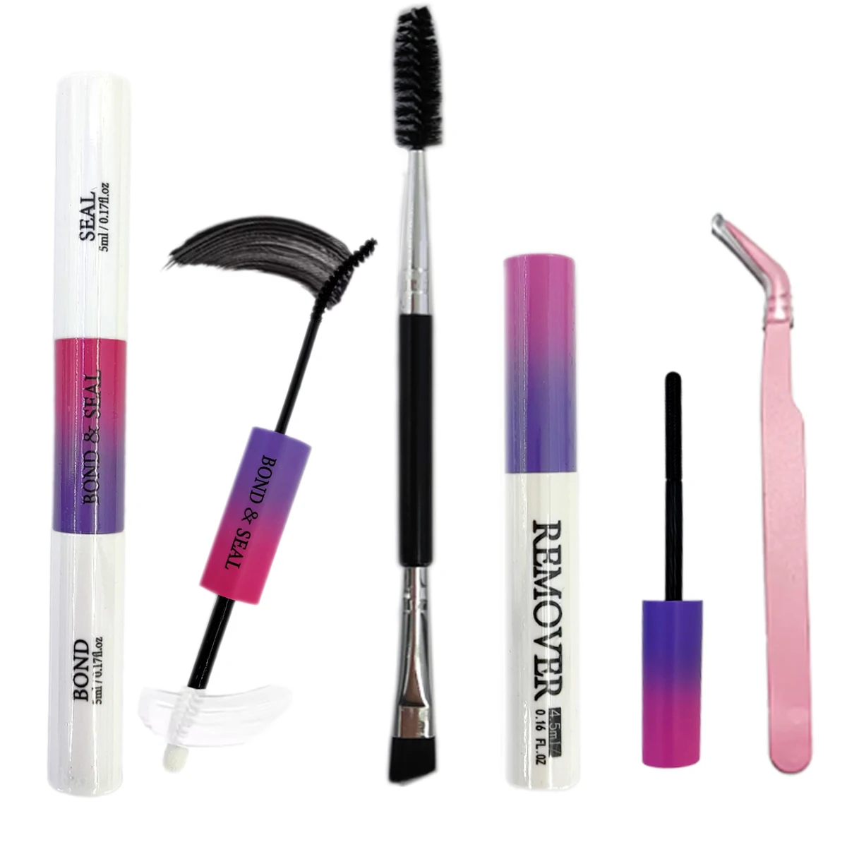 New Lash Clusters Kit Mixed Tray Eyelash Extension Full Set Individual Lashes with Lash Bond&Seal and Tweezers Tool