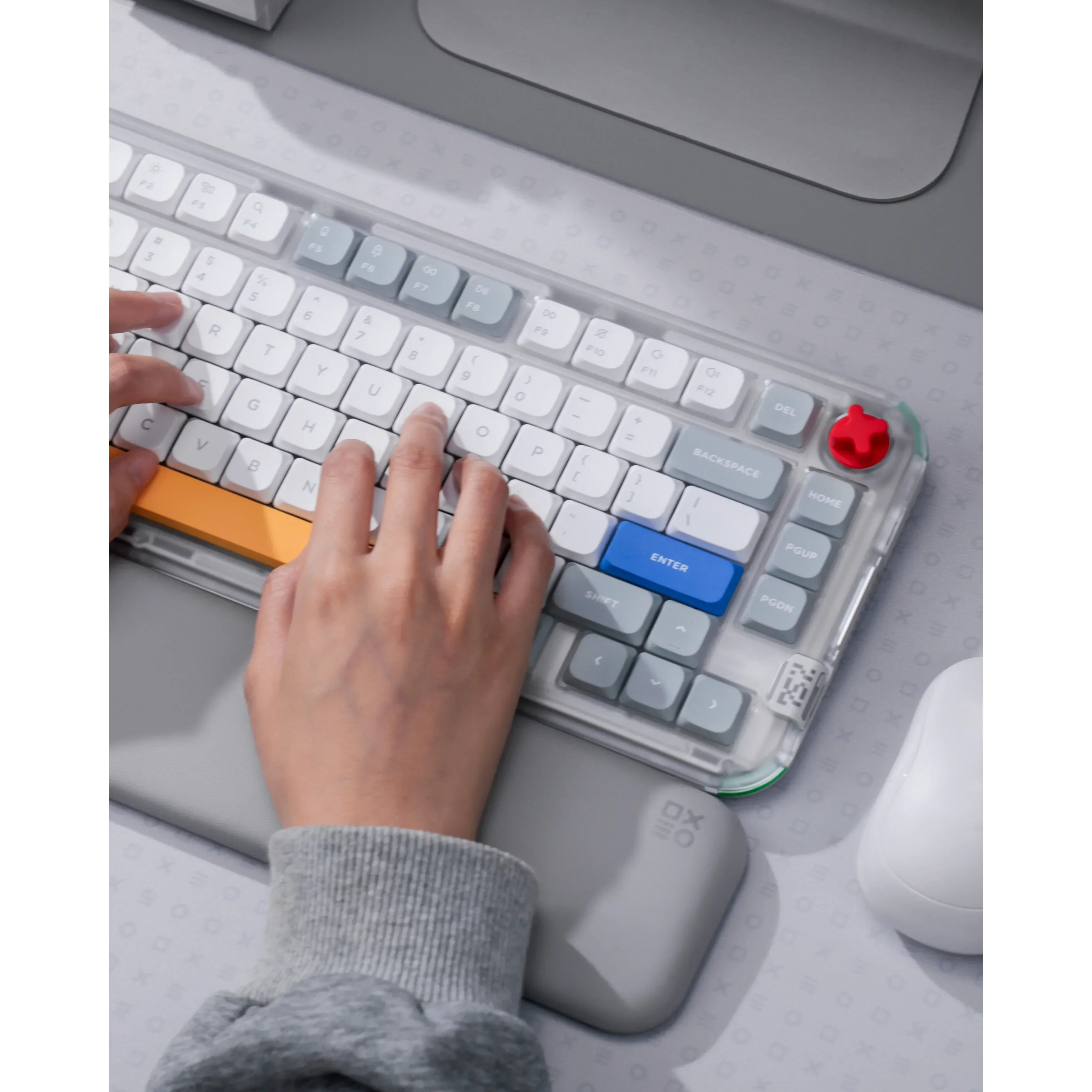 NuPhy Combo Wrist Rest for Kick75 Magnetic Hand Rest 335x83mm PU Leather Wrist Guard Pad