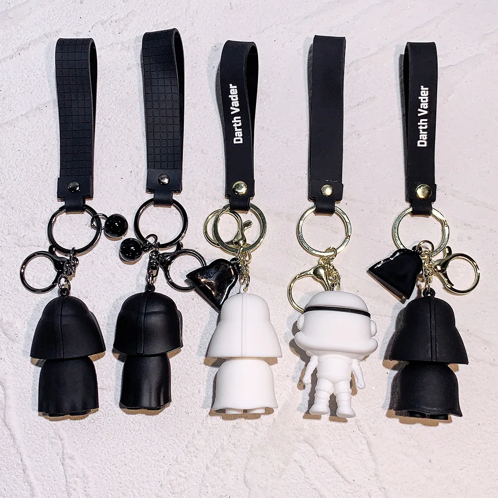 Cute Darth Vader 3D Keychain, Star Wars Anime Figure Key Ring Pendant, Bag Car Charm Gift for Star Wars Fans view 2