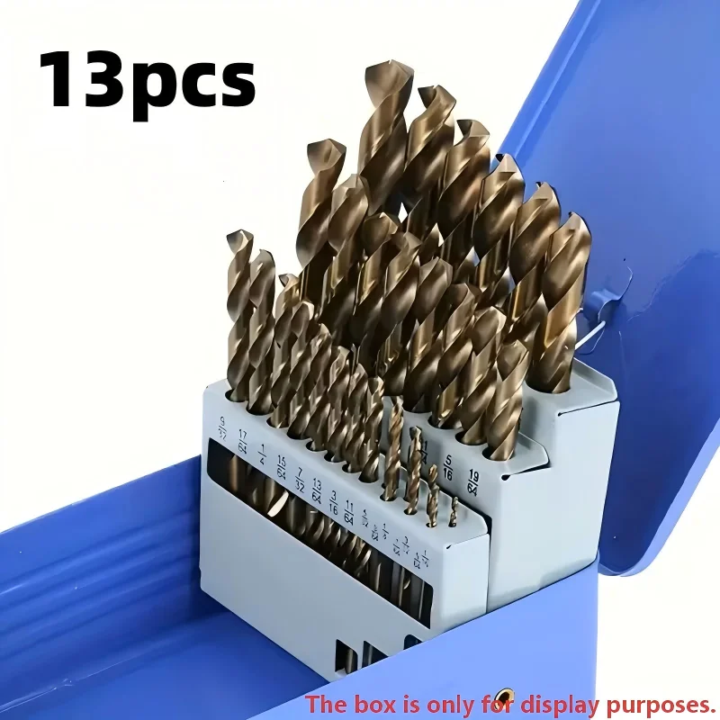 

Набор сверл из быстрорежущей стали M35, 13 шт., для работы с металлом, чугуном, деревом и пластиком, сверлильные инструменты