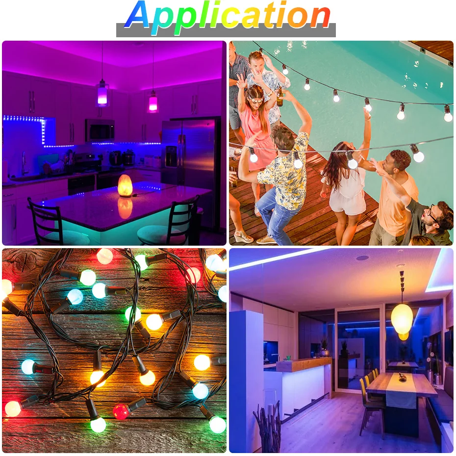 220V E27 Smart Bulb 5w 10w 15W Changeable Colorful Magic Lampe Led Bulb E27 RGB Bombilla IR Remote Control With Memory Mode