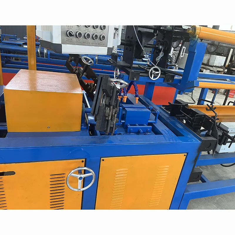 Chain Link Mesh Machine Inline Rewind Device Convenient Collecting Finished Diamond Chain Link Mesh Rolls