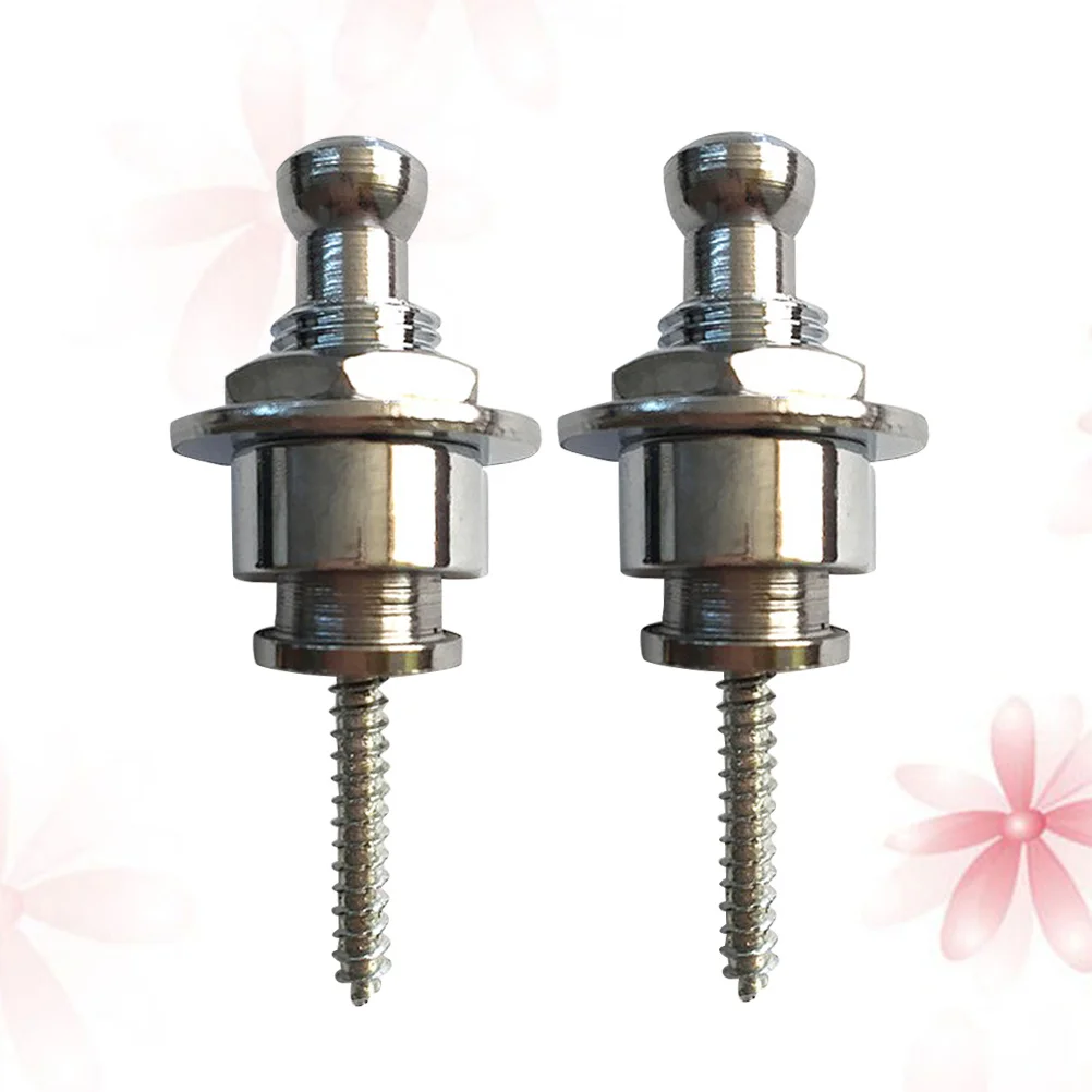 

2Pcs Guitar Strap Locks Metal Non-Slip Nails Sturdy Wear-Resistant Easy to Install Convenient for Professional Guitar Players