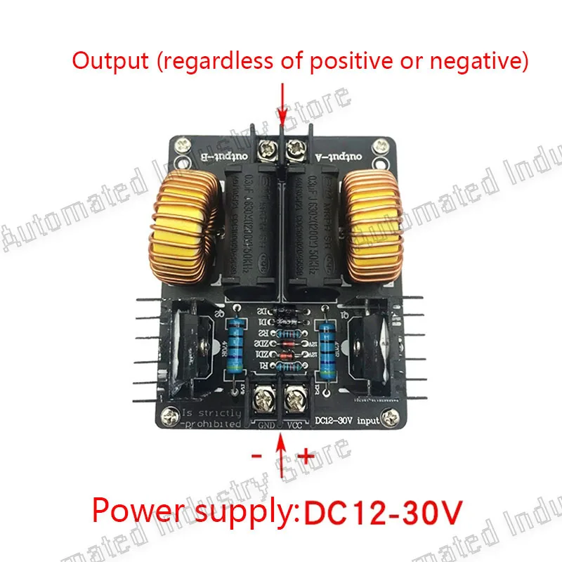 1000W 20A ZVS Tesla coil power Low Voltage Induction Heating Coil Module Flyback Driver Heater