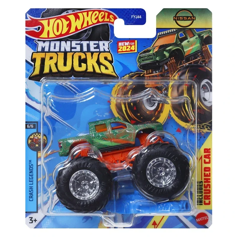 Original Hot Wheels Car 1/64 Monster Truck Batman Meyers Manx Hotweiler Demo Derby Mega-wrex Vehicle Toys for Boys Birthday Gift