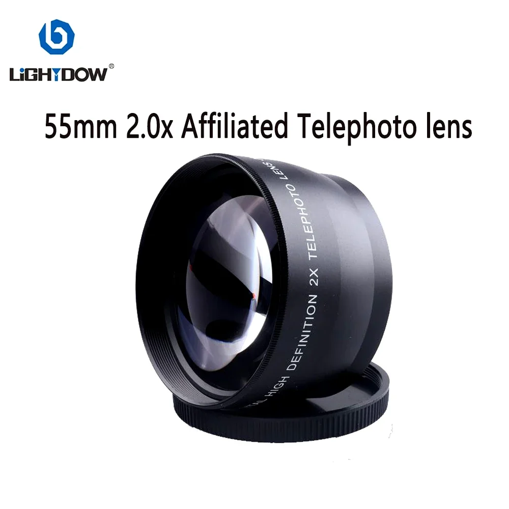 Lightdow Affiliated 55mm 2.0x Telephoto Lens for Sony Alpha A77 A280 A590 A200 A230 A380 A390 A580  A290 18-55mm Telephoto Lens