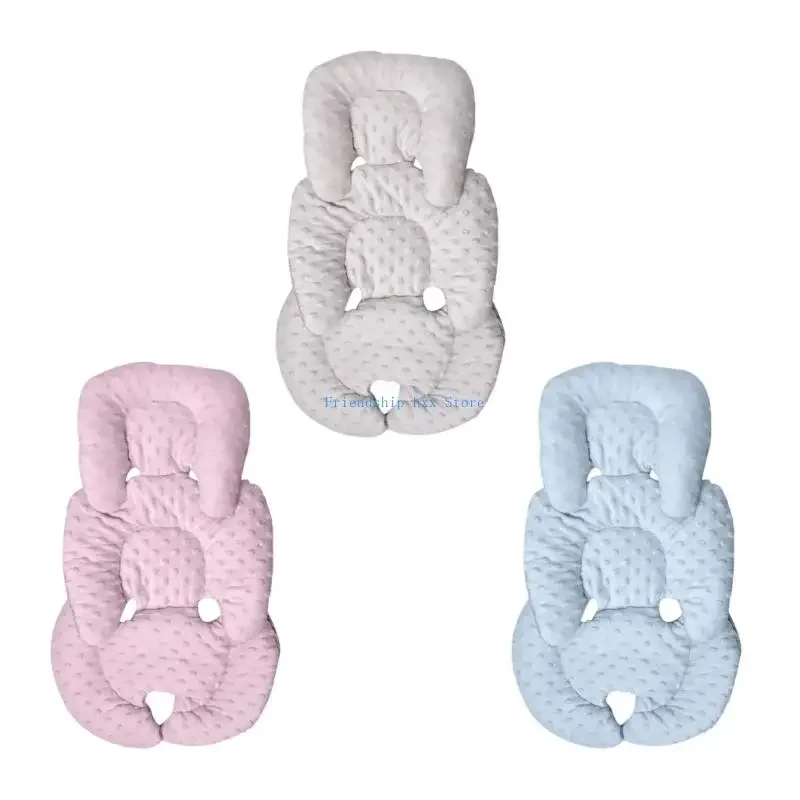 

F1CB Strollers Cushion Double Sided Pad for Infant Toddlers Pushchair Liner Pad Breathable Dotted Backing Cushion